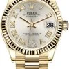 Rolex Datejust 31mm Yellow Gold 278278 Silver Roman VI President -Omega Shop 278278 Silver Roman VI President