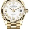 Rolex Datejust 31mm Yellow Gold 278278 White Roman President -Omega Shop 278278WhiteRomanPresident