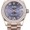 Rolex Datejust 31mm Everose Gold 278285rbr Aubergine VI Roman President -Omega Shop 278285rbr Aubergine VI Roman President