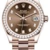 Rolex Datejust 31mm Everose Gold 278285rbr Chocolate Diamond President 1 Rolex Datejust 31mm Everose Gold 278285rbr Chocolate Diamond President -Omega Shop 278285rbr Chocolate Diamond President