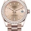 Rolex Datejust 31mm Everose Gold 278285rbr Gold Index President -Omega Shop 278285rbr Gold Index President