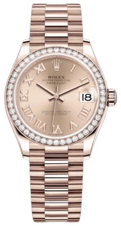 Rolex Datejust 31mm Everose Gold 278285rbr Pink Roman President
