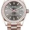 Rolex Datejust 31mm Everose Gold 278285rbr Rhodium Index President