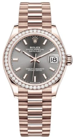 Rolex Datejust 31mm Everose Gold 278285rbr Rhodium Index President
