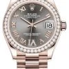 Rolex Datejust 31mm Everose Gold 278285rbr Rhodium VI Roman President
