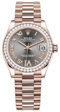 Rolex Datejust 31mm Everose Gold 278285rbr Rhodium VI Roman President