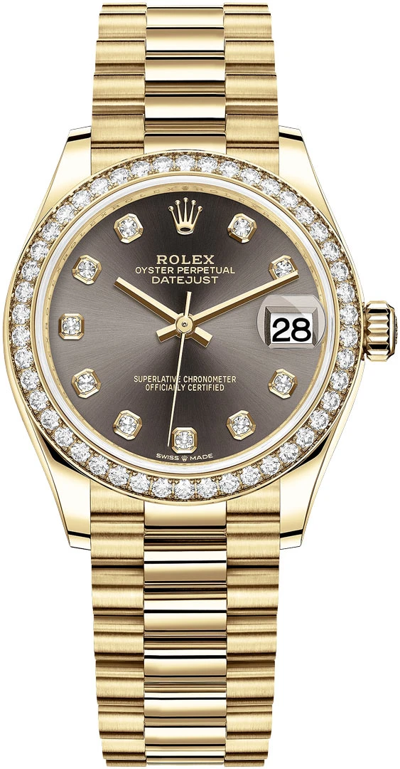 Rolex Datejust 31mm Yellow Gold 278288RBR Dark Grey Diamond President Rolex Datejust 31mm Yellow Gold 278288RBR Dark Grey Diamond President -Omega Shop 278288RBR Dark Grey Diamond President