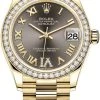 Rolex Datejust 31mm Yellow Gold 278288RBR Dark Grey Roman VI President -Omega Shop 278288RBR Dark Grey Roman VI President