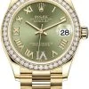 Rolex Datejust 31mm Yellow Gold 278288RBR Olive Green Roman VI President -Omega Shop 278288RBR Olive Green Roman VI President