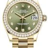 Rolex Datejust 31mm Yellow Gold 278288rbr Green Diamond President -Omega Shop 278288rbrGreenDiamondPresident
