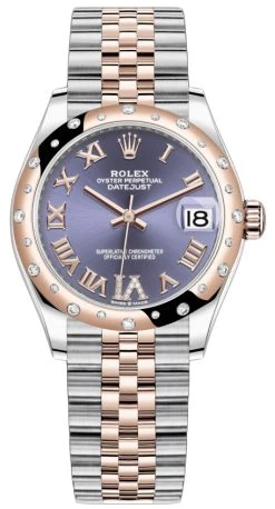 Rolex Datejust 31mm Stainless Steel And Rose Gold 278341rbr Aubergine VI Roman Jubilee