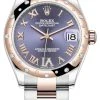 Rolex Datejust 31mm Stainless Steel And Rose Gold 278341rbr Aubergine VI Roman Oyster -Omega Shop 278341rbr Aubergine Roman VI Oyster