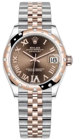 Rolex Datejust 31mm Stainless Steel And Rose Gold 278341rbr Chocolate VI Roman Jubilee