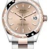 Rolex Datejust 31mm Stainless Steel And Rose Gold 278341rbr Rose Index Oyster