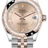 Rolex Datejust 31mm Stainless Steel And Rose Gold 278341rbr Rose Roman Jubilee
