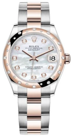 Rolex Datejust 31mm Stainless Steel And Rose Gold 278341rbr MOP Diamond Oyster