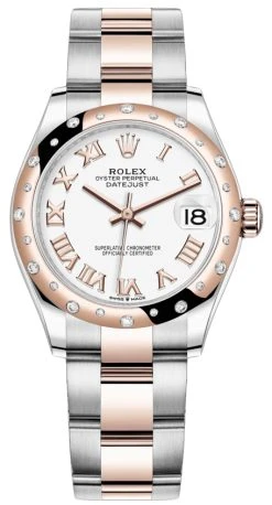 Rolex Datejust 31mm Stainless Steel And Rose Gold 278341rbr White Roman Oyster