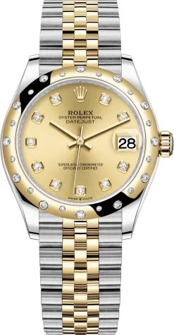 Rolex Datejust 31mm Stainless Steel And Yellow Gold 278343rbr Champagne Diamond Jubilee