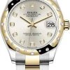 Rolex Datejust 31mm Stainless Steel And Yellow Gold 278343rbr Silver Diamond Oyster