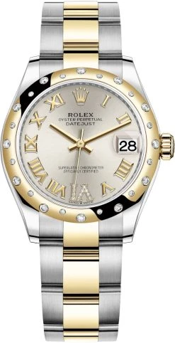 Rolex Datejust 31mm Stainless Steel And Yellow Gold 278343rbr Silver VI Roman Oyster