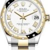 Rolex Datejust 31mm Stainless Steel And Yellow Gold 278343rbr White Roman Oyster