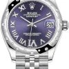 Rolex Datejust 31mm Stainless Steel 278344rbr Aubergine VI Jubilee