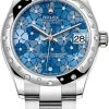 Rolex Datejust 31mm Stainless Steel 278344rbr Azzurro Blue Floral Oyster -Omega Shop 278344rbr Azzurro Blue Floral Oyster