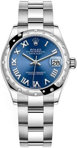 Rolex Datejust 31mm Stainless Steel 278344rbr Blue Roman Oyster