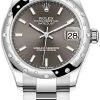 Rolex Datejust 31mm Stainless Steel 278344rbr Dark Grey Index Oyster