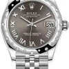 Rolex Datejust 31mm Stainless Steel 278344rbr Dark Grey Roman Jubilee -Omega Shop 278344rbr Dark Grey Roman Jubilee