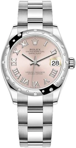 Rolex Datejust 31mm Stainless Steel 278344rbr Pink Roman Oyster