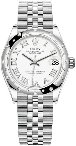 Rolex Datejust 31mm Stainless Steel 278344rbr White Roman Jubilee