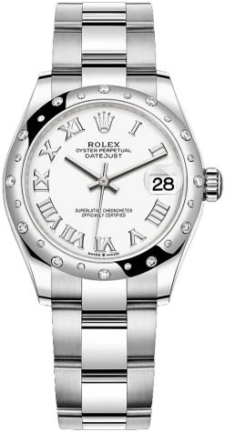 Rolex Datejust 31mm Stainless Steel 278344rbr White Roman Oyster