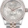 Rolex Datejust 31mm Stainless Steel And Rose Gold 278381rbr Silver Floral Jubilee -Omega Shop 278381rbr Silver Floral Jubilee