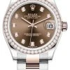Rolex Datejust 31mm Stainless Steel And Rose Gold 278381rbr Chocolate Diamond Oyster -Omega Shop 278381rbr Chocolate Diamond Oyster