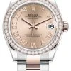 Rolex Datejust 31mm Stainless Steel And Rose Gold 278381rbr Rose Roman Oyster -Omega Shop 278381rbr Gold Roman Oyster