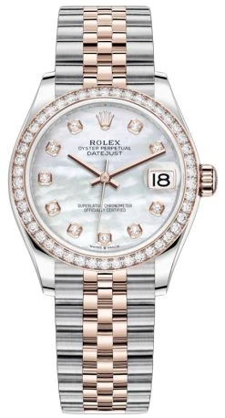 Rolex Datejust 31mm Stainless Steel And Rose Gold 278381rbr MOP Diamond Jubilee