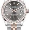 Rolex Datejust 31mm Stainless Steel And Rose Gold 278381rbr Rhodium Index Jubilee