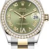 Rolex Datejust 31mm Stainless Steel And Yellow Gold 278383rbr Green VI Roman Oyster -Omega Shop 278383rb Green VI Roman Oyster m278383rbr 0015