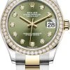 Rolex Datejust 31mm Stainless Steel And Yellow Gold 278383rbr Green Diamond Oyster -Omega Shop 278383rbr Green Diamond Oyster m278383rbr 0029