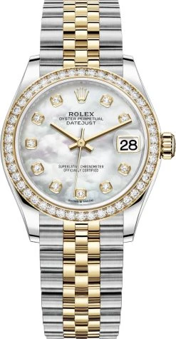 Rolex Datejust 31mm Stainless Steel And Yellow Gold 278383rbr MOP Diamond Jubilee