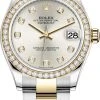 Rolex Datejust 31mm Stainless Steel And Yellow Gold 278383rbr Silver Diamond Oyster