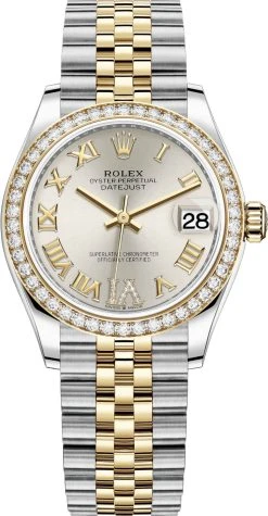 Rolex Datejust 31mm Stainless Steel And Yellow Gold 278383rbr Silver VI Roman Jubilee