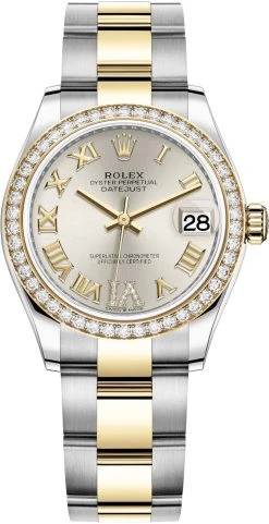 Rolex Datejust 31mm Stainless Steel And Yellow Gold 278383rbr Silver VI Roman Oyster