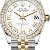 Rolex Datejust 31mm Stainless Steel And Yellow Gold 278383rbr White Roman Jubilee -Omega Shop 278383rbr White Roman Jubilee m278383rbr 0002