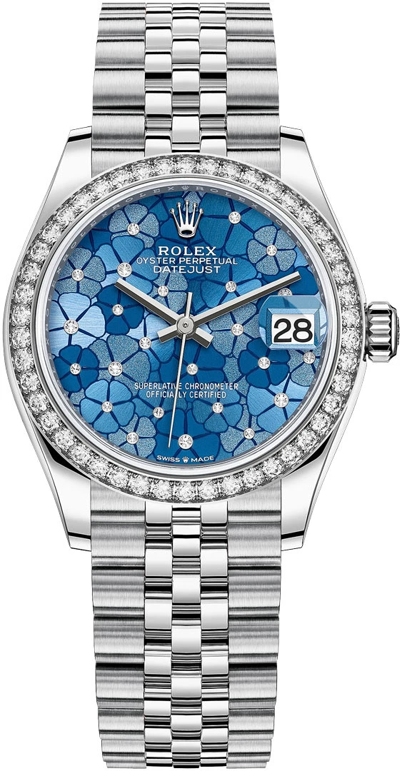 Rolex Datejust 31mm Stainless Steel 278384rbr Azzurro Blue Floral Jubilee Rolex Datejust 31mm Stainless Steel 278384rbr Azzurro Blue Floral Jubilee -Omega Shop 278384rbr Azzurro Blue Floral Jubilee
