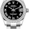 Rolex Datejust 31mm Stainless Steel 278384rbr Black Roman Oyster -Omega Shop 278384rbr Black Roman Oyster