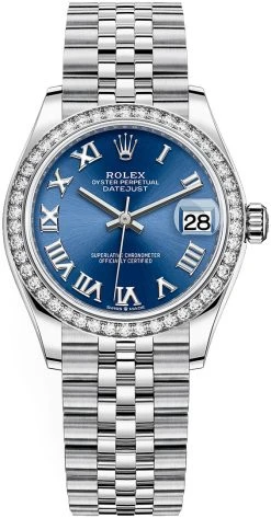 Rolex Datejust 31mm Stainless Steel 278384rbr Blue Roman Jubilee