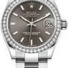 Rolex Datejust 31mm Stainless Steel 278384rbr Dark Grey Index Oyster