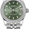 Rolex Datejust 31mm Stainless Steel 278384rbr Mint Green Index Jubilee